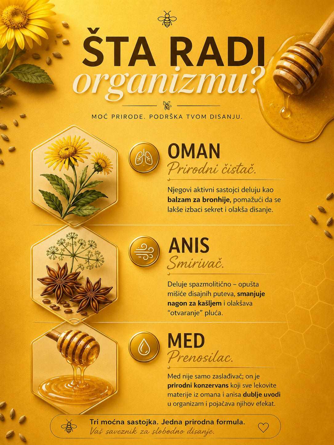 OMANIS - ČISTAČ PLUĆA - MED - Slika 3